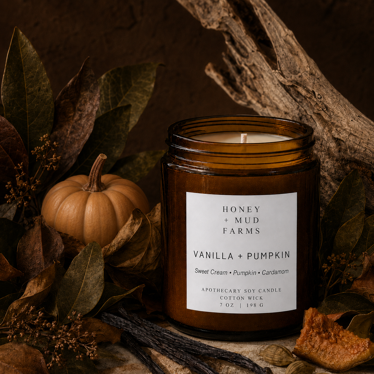 Vanilla + Pumpkin Apothecary Soy Candle