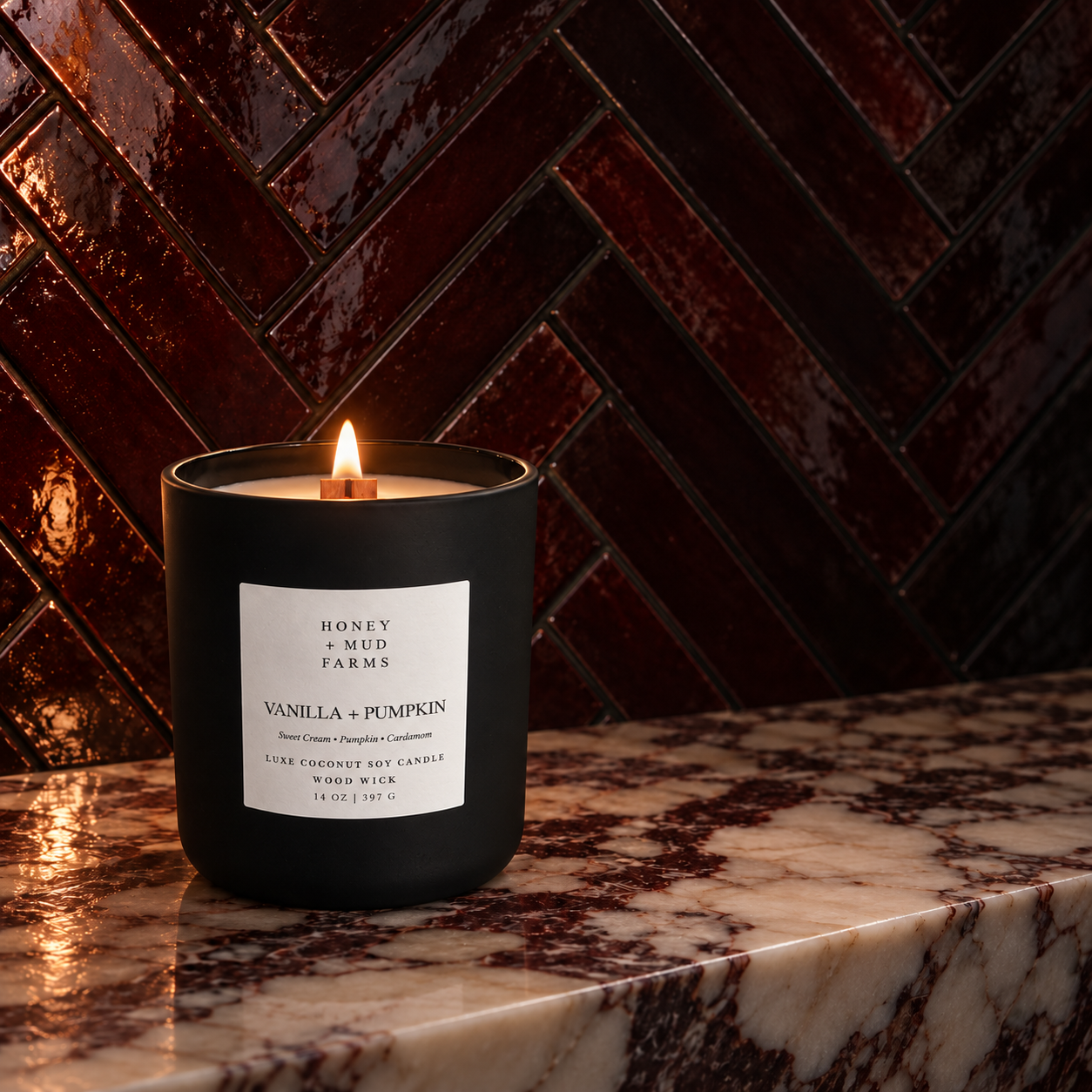 Vanilla + Pumpkin Luxe Coconut Soy Candle