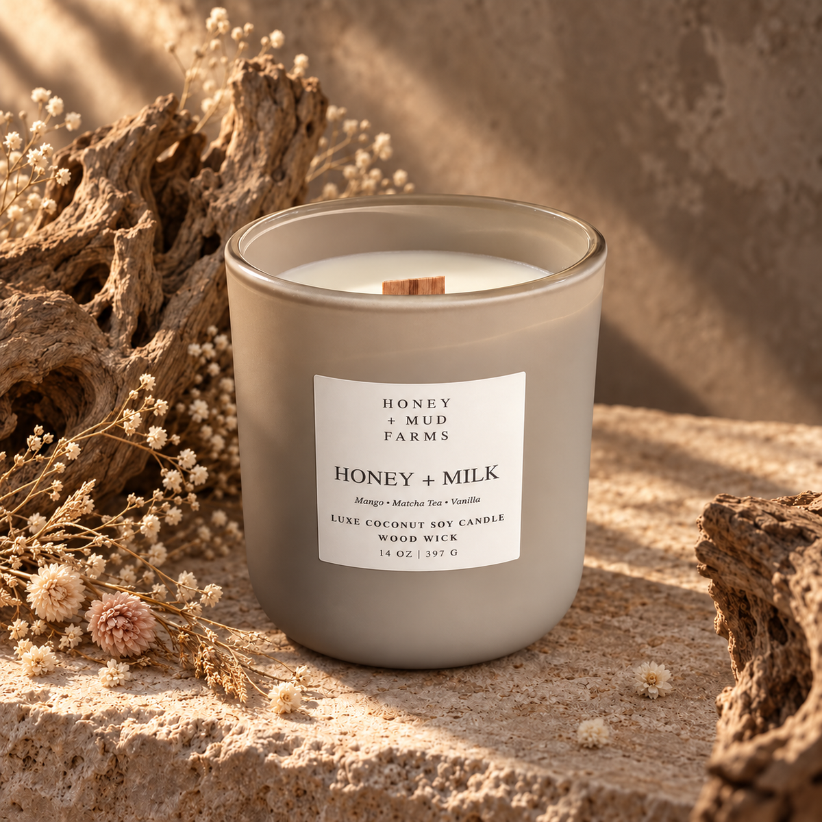 Honey + Milk Luxe Coconut Soy Candle